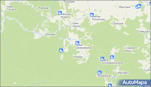 mapa Nowa Świdziałówka, Nowa Świdziałówka na mapie Targeo