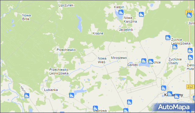 mapa Nowa Wieś gmina Przechlewo, Nowa Wieś gmina Przechlewo na mapie Targeo