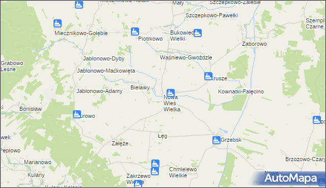 mapa Nowa Wieś Wielka gmina Janowiec Kościelny, Nowa Wieś Wielka gmina Janowiec Kościelny na mapie Targeo