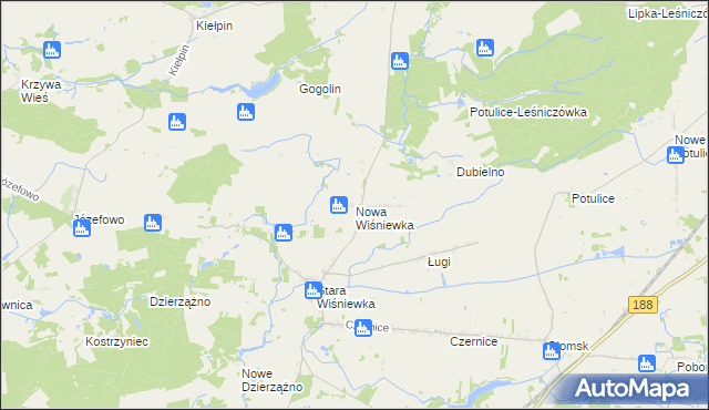 mapa Nowa Wiśniewka, Nowa Wiśniewka na mapie Targeo