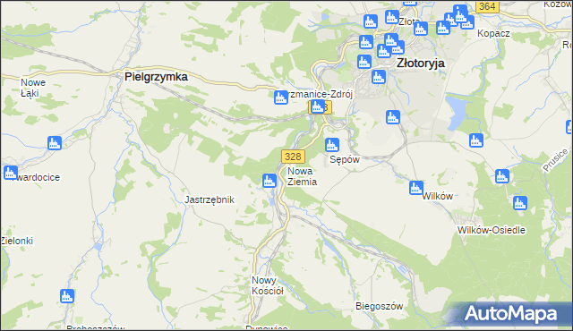 mapa Nowa Ziemia, Nowa Ziemia na mapie Targeo
