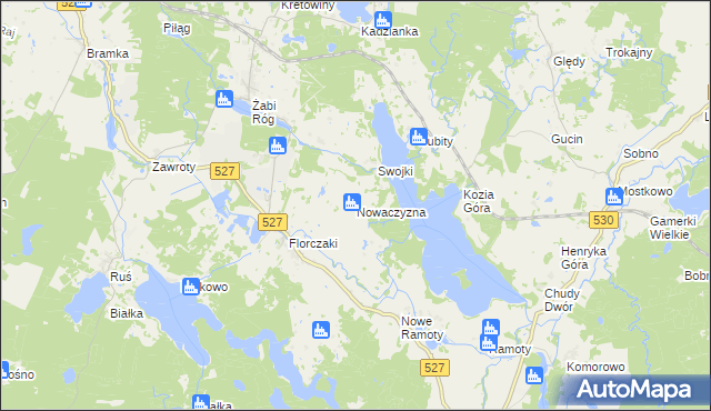 mapa Nowaczyzna, Nowaczyzna na mapie Targeo