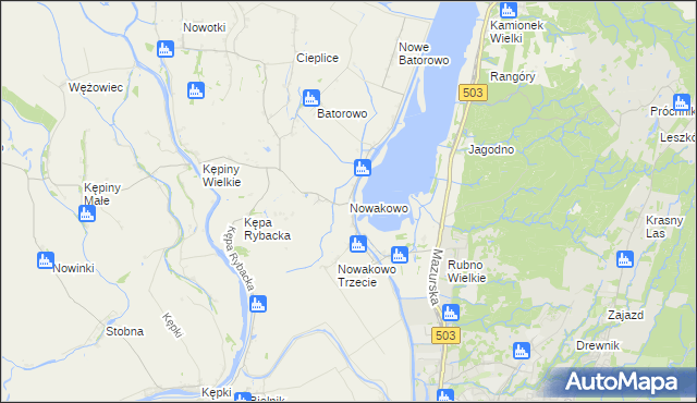 mapa Nowakowo gmina Elbląg, Nowakowo gmina Elbląg na mapie Targeo