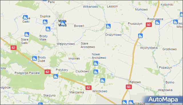 mapa Nowe Arciszewo, Nowe Arciszewo na mapie Targeo