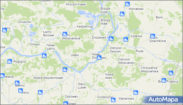 mapa Nowe Drozdowo, Nowe Drozdowo na mapie Targeo