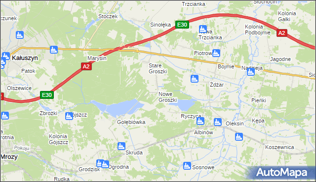 mapa Nowe Groszki, Nowe Groszki na mapie Targeo