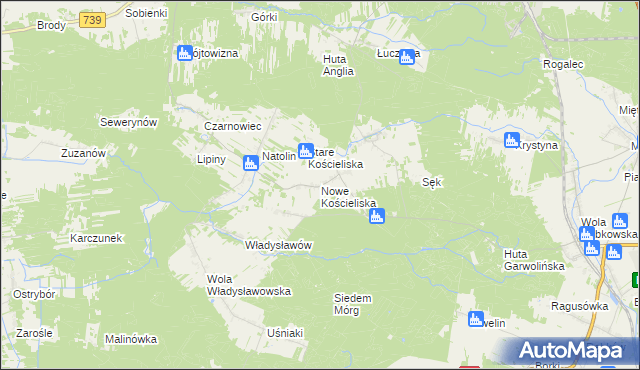 mapa Nowe Kościeliska, Nowe Kościeliska na mapie Targeo