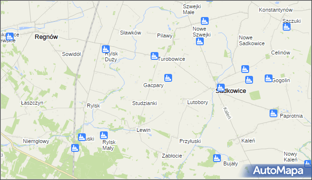 mapa Nowe Lutobory, Nowe Lutobory na mapie Targeo