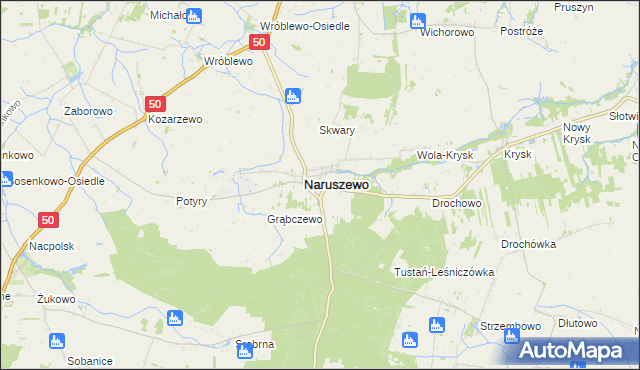 mapa Nowe Naruszewo, Nowe Naruszewo na mapie Targeo