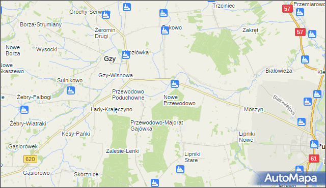 mapa Nowe Przewodowo, Nowe Przewodowo na mapie Targeo