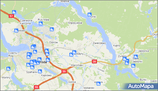 mapa Nowe Siedlisko, Nowe Siedlisko na mapie Targeo