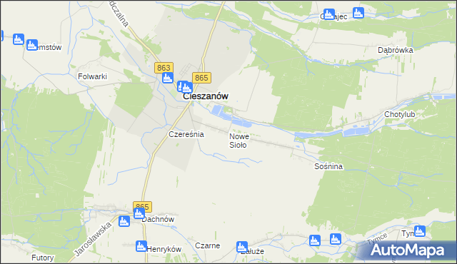 mapa Nowe Sioło, Nowe Sioło na mapie Targeo