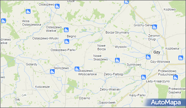 mapa Nowe Skaszewo, Nowe Skaszewo na mapie Targeo