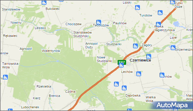 mapa Nowe Studzianki, Nowe Studzianki na mapie Targeo