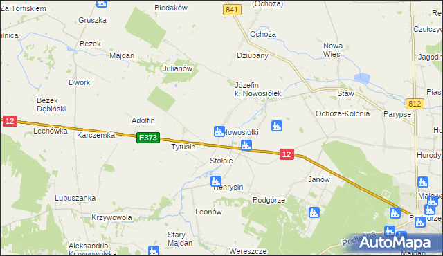 mapa Nowosiółki gmina Chełm, Nowosiółki gmina Chełm na mapie Targeo