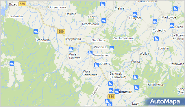 mapa Nowotaniec, Nowotaniec na mapie Targeo