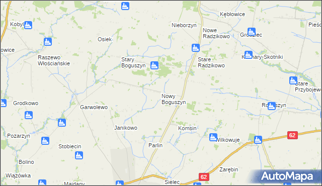 mapa Nowy Boguszyn, Nowy Boguszyn na mapie Targeo