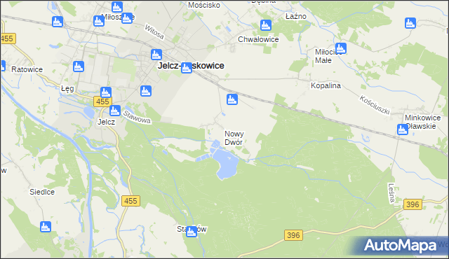 mapa Nowy Dwór gmina Jelcz-Laskowice, Nowy Dwór gmina Jelcz-Laskowice na mapie Targeo