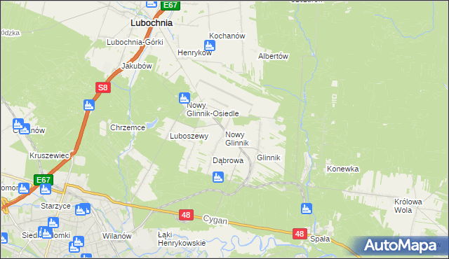 mapa Nowy Glinnik, Nowy Glinnik na mapie Targeo