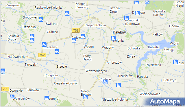 mapa Nowy Jawor, Nowy Jawor na mapie Targeo