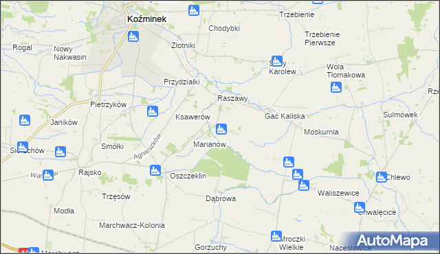 mapa Nowy Karolew, Nowy Karolew na mapie Targeo