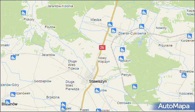 mapa Nowy Kiączyn, Nowy Kiączyn na mapie Targeo