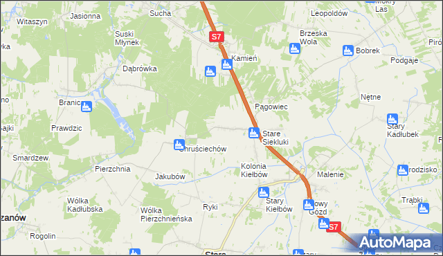 mapa Nowy Kiełbów, Nowy Kiełbów na mapie Targeo