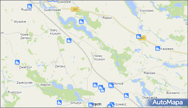 mapa Nowy Klukom, Nowy Klukom na mapie Targeo