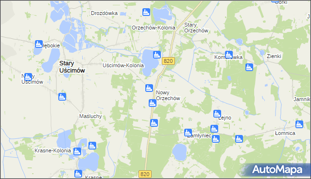 mapa Nowy Orzechów, Nowy Orzechów na mapie Targeo