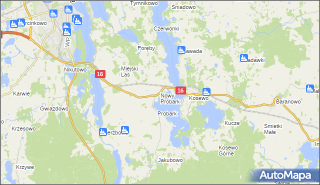 mapa Nowy Probark, Nowy Probark na mapie Targeo