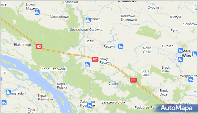 mapa Nowy Reczyn, Nowy Reczyn na mapie Targeo