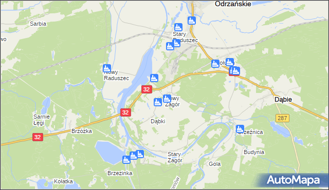 mapa Nowy Zagór, Nowy Zagór na mapie Targeo