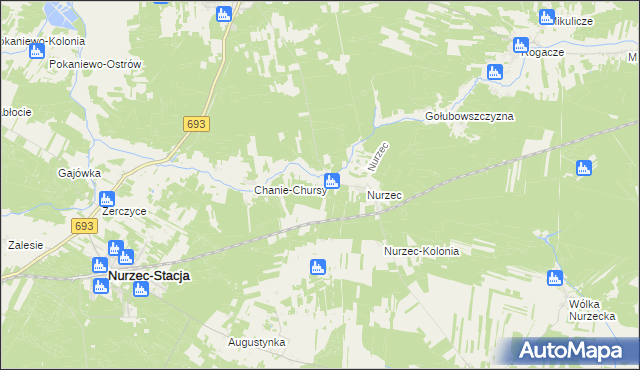 mapa Nurczyk, Nurczyk na mapie Targeo