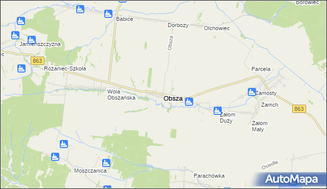 mapa Obsza, Obsza na mapie Targeo