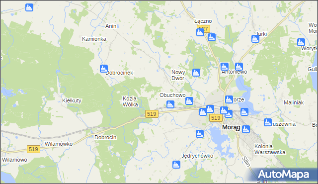 mapa Obuchowo, Obuchowo na mapie Targeo