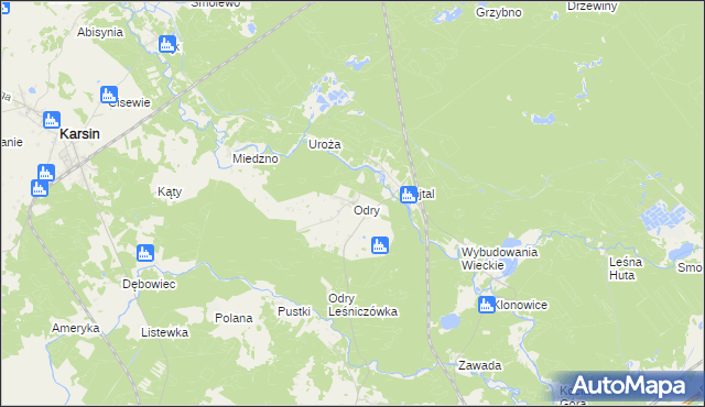 mapa Odry, Odry na mapie Targeo