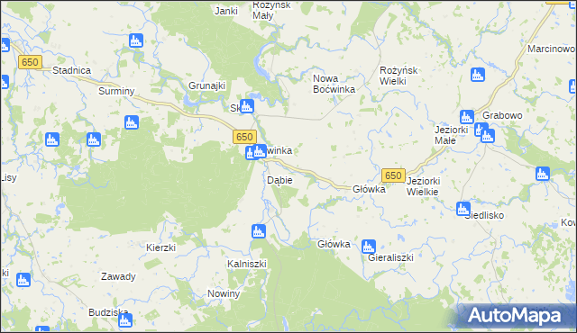 mapa Okrasin gmina Gołdap, Okrasin gmina Gołdap na mapie Targeo