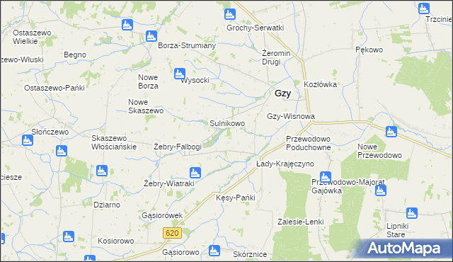 mapa Ołdaki gmina Gzy, Ołdaki gmina Gzy na mapie Targeo