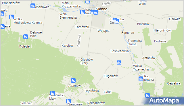 mapa Olechów Nowy, Olechów Nowy na mapie Targeo