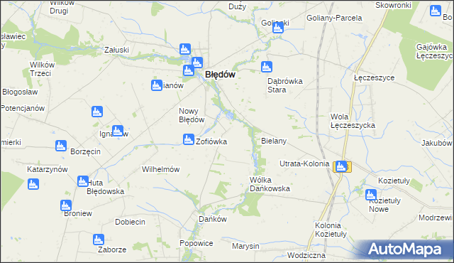 mapa Oleśnik gmina Błędów, Oleśnik gmina Błędów na mapie Targeo
