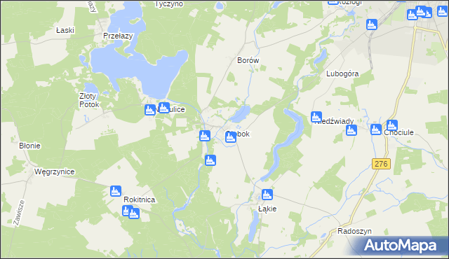 mapa Ołobok gmina Skąpe, Ołobok gmina Skąpe na mapie Targeo