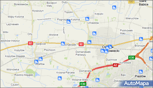 mapa Ołtarzew, Ołtarzew na mapie Targeo