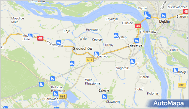 mapa Opactwo, Opactwo na mapie Targeo