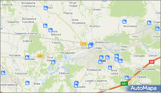 mapa Orchów, Orchów na mapie Targeo