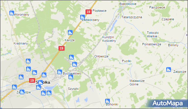 mapa Orłowicze, Orłowicze na mapie Targeo