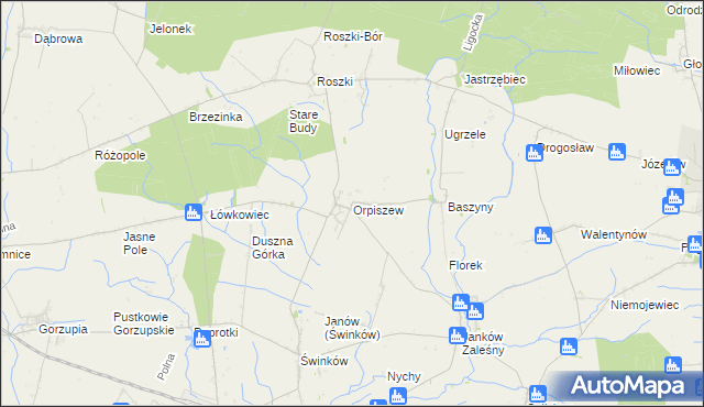 mapa Orpiszew, Orpiszew na mapie Targeo