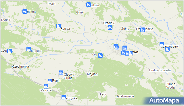 mapa Orzoł, Orzoł na mapie Targeo