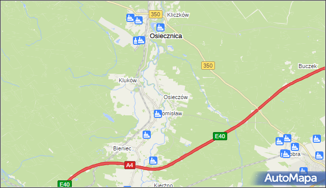 mapa Osieczów, Osieczów na mapie Targeo