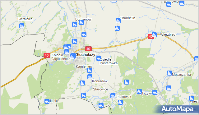 mapa Osiedle Pasterówka, Osiedle Pasterówka na mapie Targeo