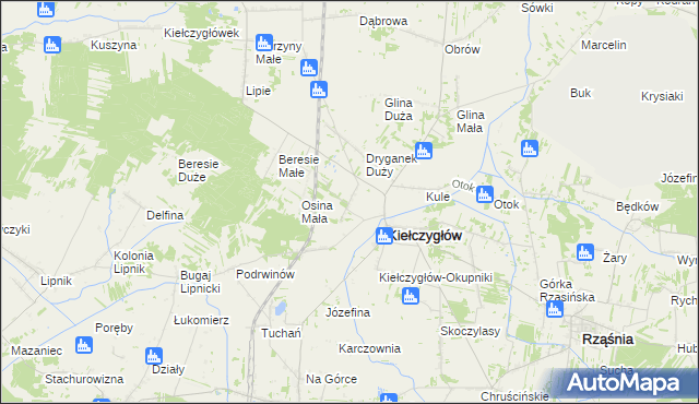 mapa Osina Duża, Osina Duża na mapie Targeo